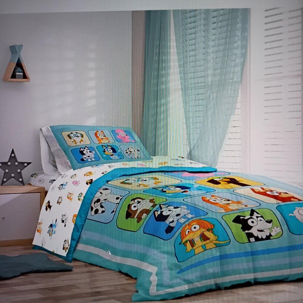 NWB/BLUEY 7pc. Themed Cartoon Full  Comforter Set